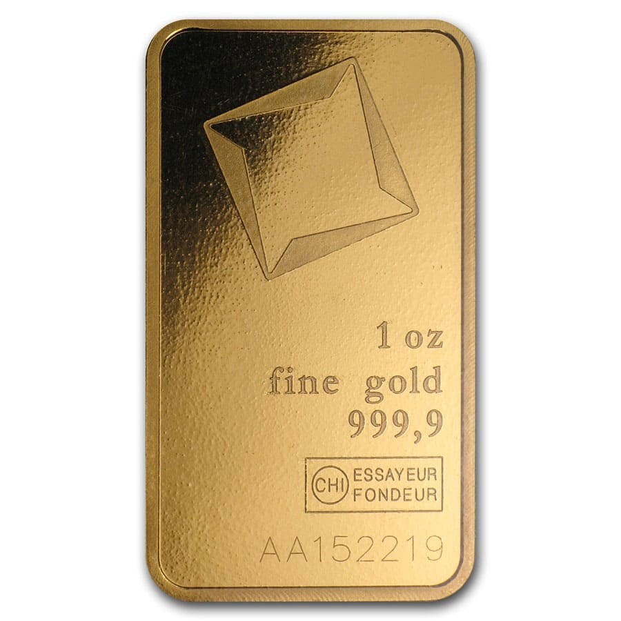 1 TROY OZ VALCAMBI SUISSE .9999 FINE GOLD BAR NEW WITH ASSAY