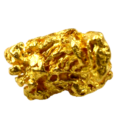 1.124 GRAMS AUSTRALIAN NATURAL PURE GOLD NUGGET GENUINE 94-98% PURE (#AU306)