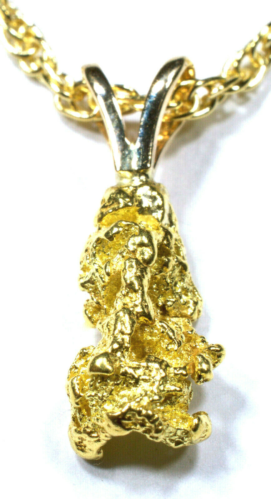 1.280 GRAM ALASKAN YUKON BC NATURAL GOLD NUGGET PENDANT (#P204)