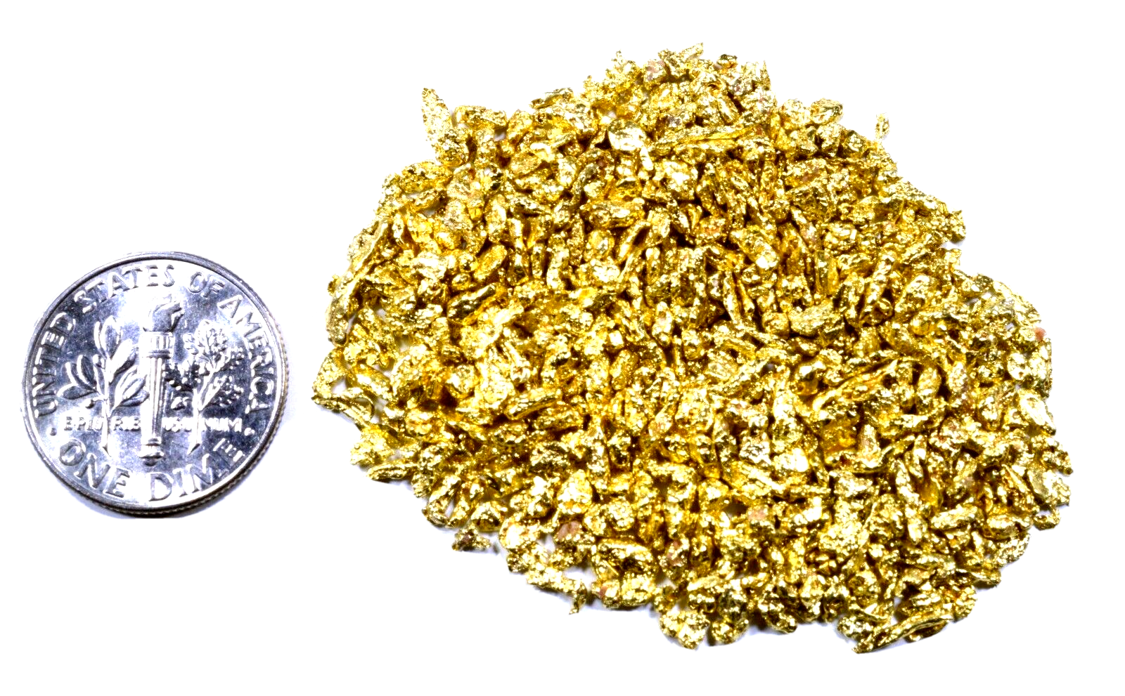 3.000 GRAMS ALASKAN YUKON BC NATURAL PURE GOLD NUGGETS #12 MESH - LIQUID BULLION 