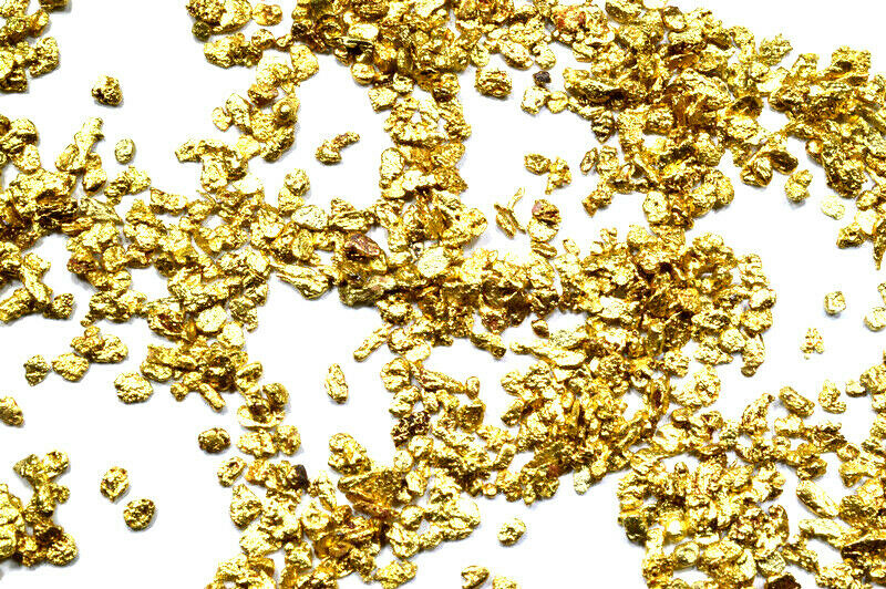 0.125 GRAMS ALASKAN YUKON BC NATURAL PURE GOLD NUGGETS #16 MESH