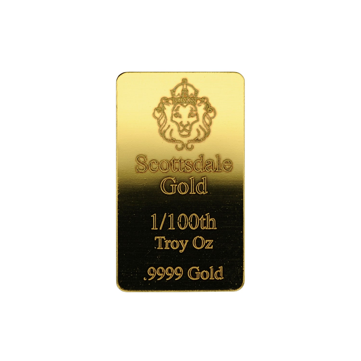 1/100 OZ SCOTTSDALE MINT .9999 GOLD BULLION BAR