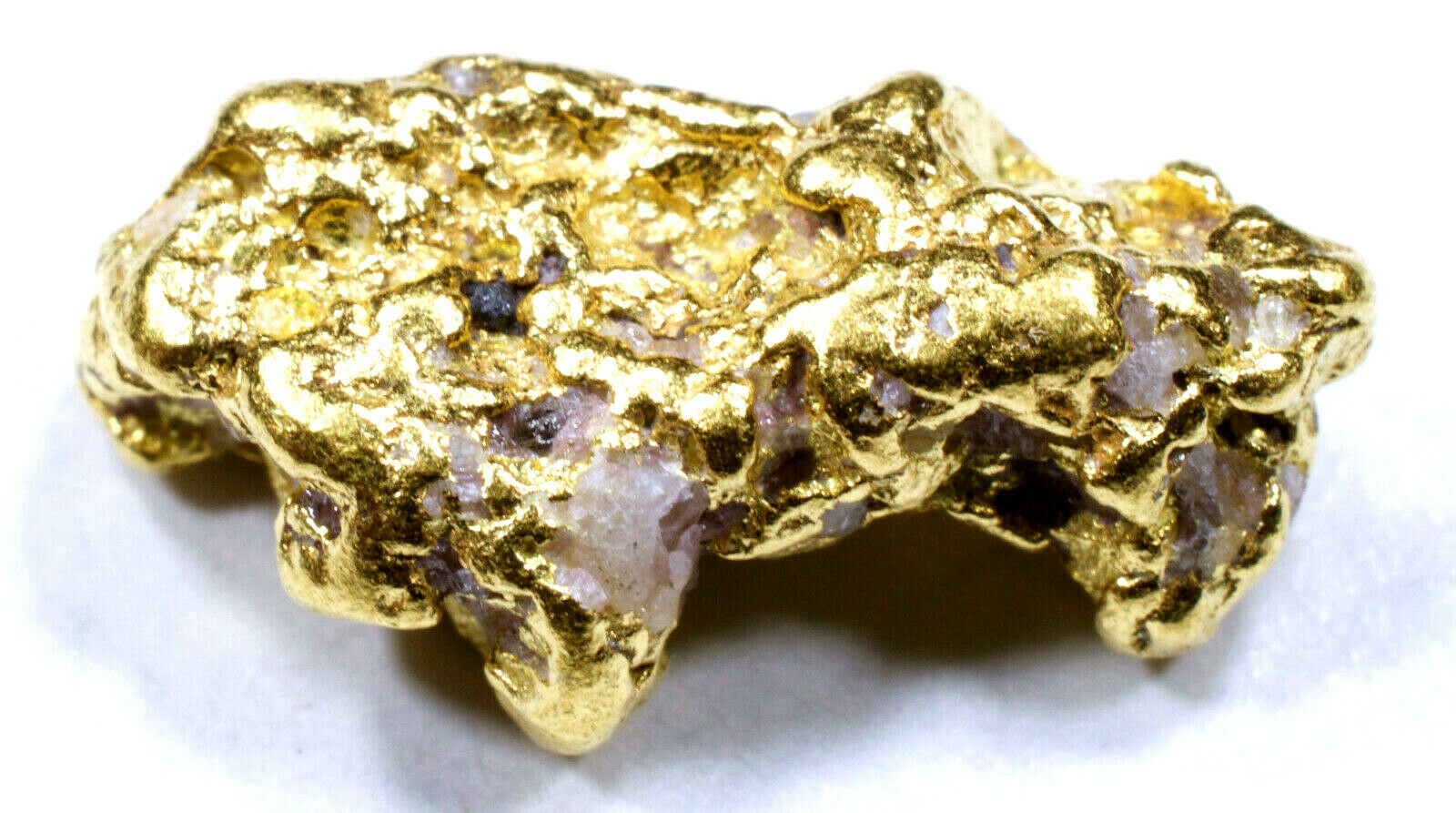 2.033 GRAMS ALASKAN YUKON BC NATURAL PURE GOLD NUGGET W QUARTZ GENUINE (#N501) - Liquidbullion