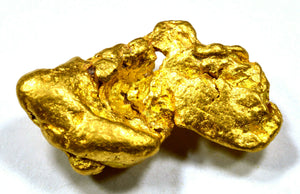 2.384 GRAMS AUSTRALIAN NATURAL PURE GOLD NUGGET GENUINE 94-98% PURE (#AU605)