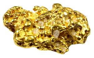 2.438 GRAMS ALASKAN YUKON BC NATURAL PURE GOLD NUGGET WITH QUARTZ GENUINE(#N954)