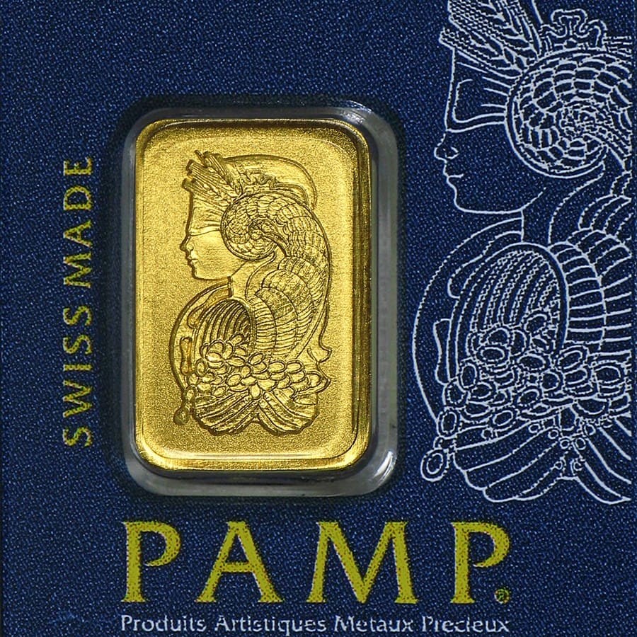 25 X 1 GRAM PAMP SUISSE .9999 FINE MULTIGRAM GOLD BARS IN ASSAY CARD