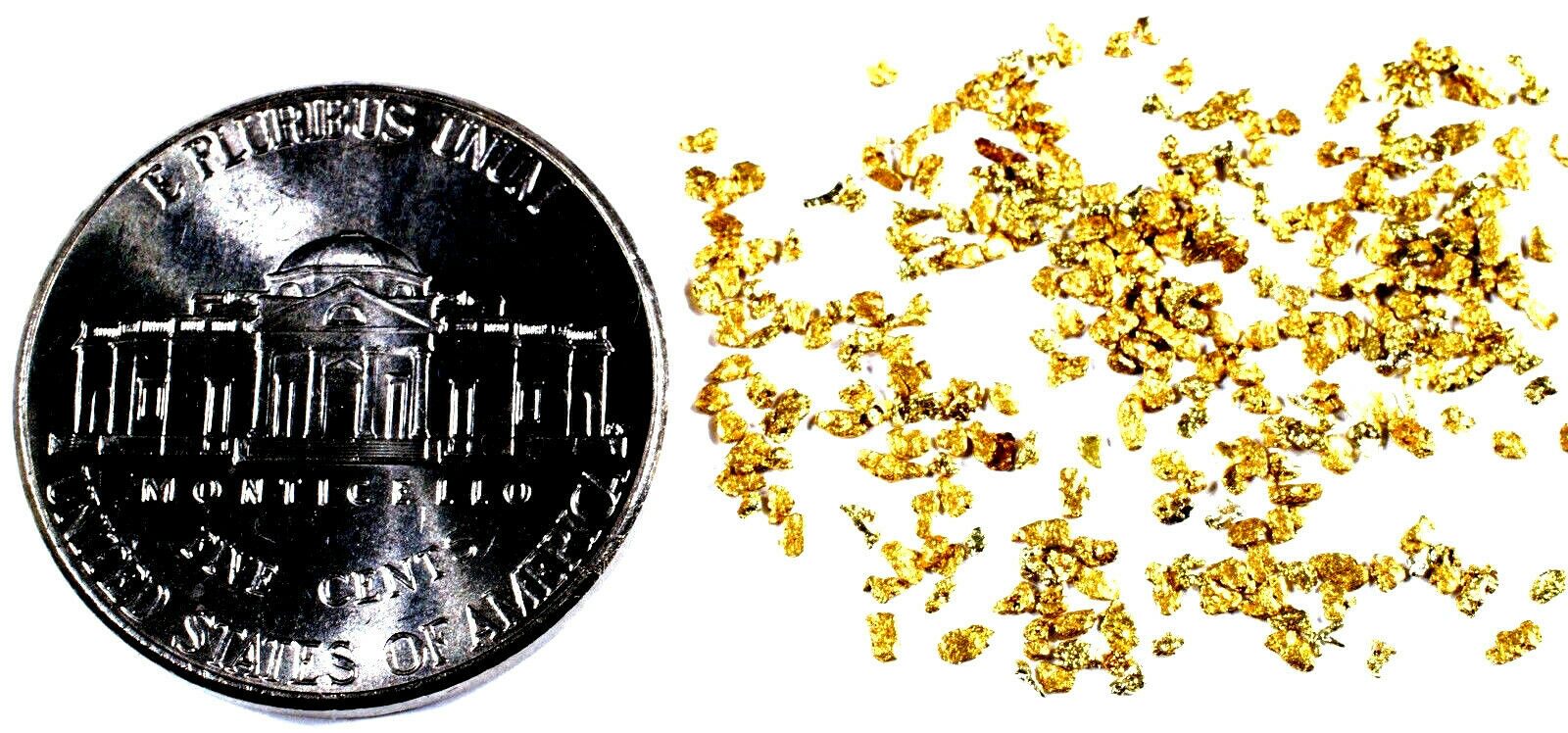 0.500 GRAMS ALASKAN YUKON BC NATURAL PURE GOLD NUGGETS #30 MESH - Liquidbullion
