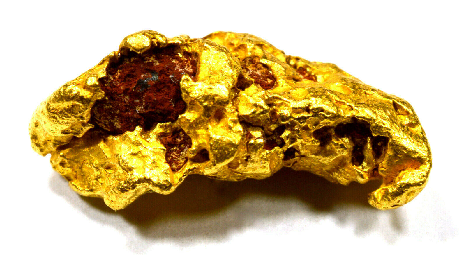3.121 GRAMS AUSTRALIAN NATURAL PURE GOLD NUGGET GENUINE 94-98% PURE (#AU802)