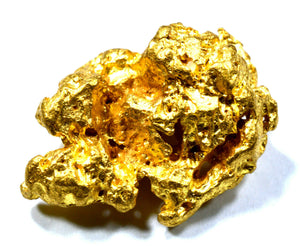 3.393 GRAMS AUSTRALIAN NATURAL PURE GOLD NUGGET GENUINE 94-98% PURE (#AU401)