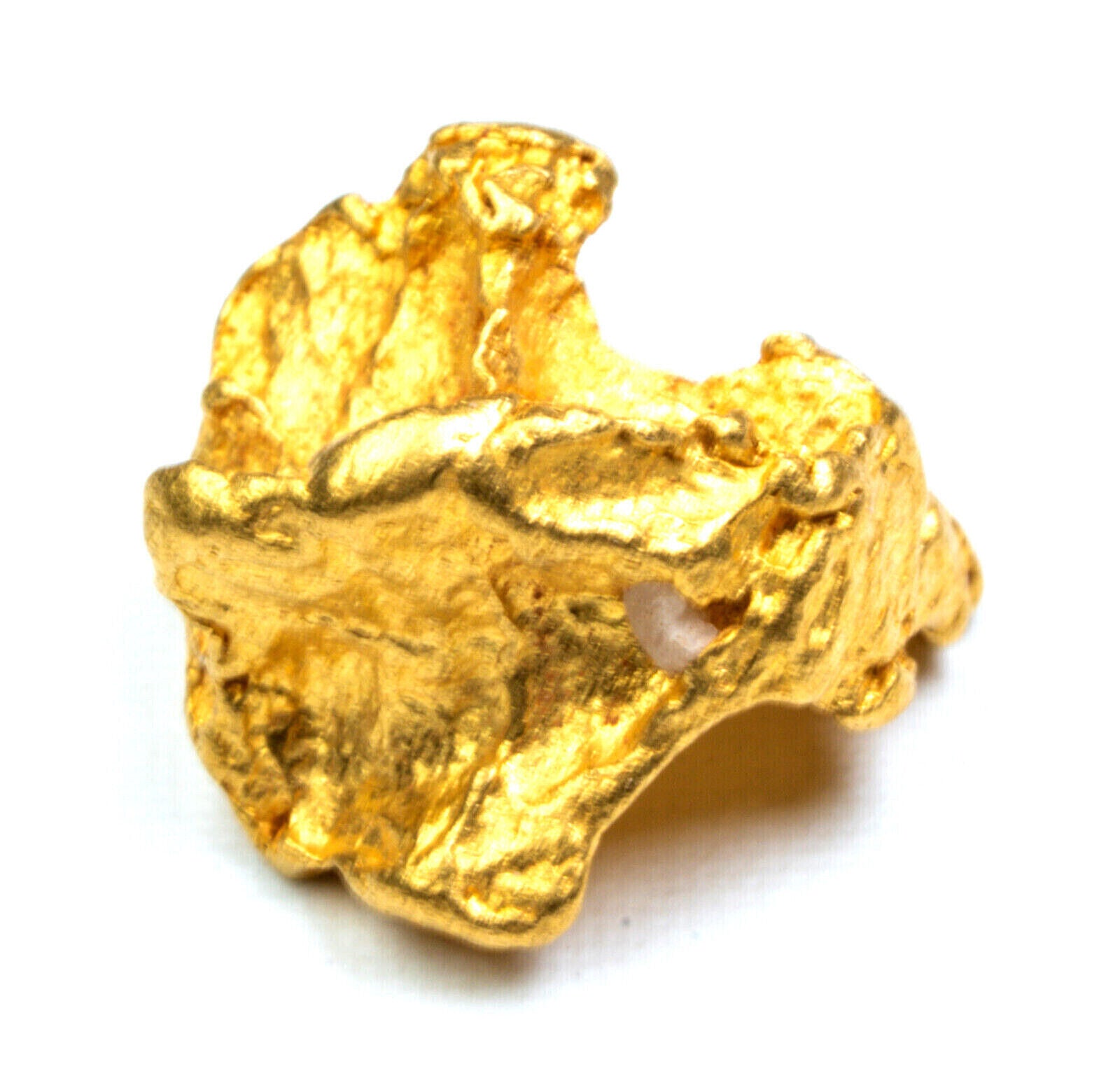 3.958 GRAMS AUSTRALIAN NATURAL PURE GOLD NUGGET GENUINE 94-98% PURE (#AU122)
