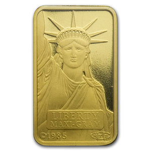 5 GRAM CREDIT SUISSE STATUE OF LIBERTY .9999 FINE GOLD BAR NEW WITH ASSAY