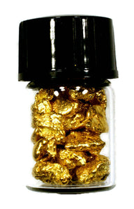 (5) 2 ML GLASS BOTTLE WITH SCREW CAP FOR YOUR ALASKAN YUKON NATURAL GOLD NUGGETS(#B100) - Liquidbullion