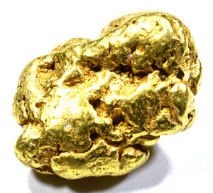 7.593 GRAMS ALASKAN YUKON NATURAL PURE GOLD NUGGET GENUINE (#N415) B GRADE