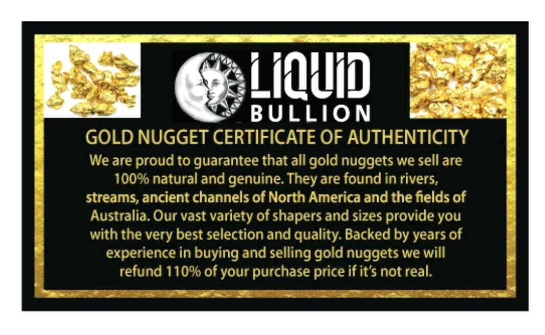 2.130 GRAMS ALASKAN YUKON BC NATURAL PURE GOLD NUGGET (#N402)