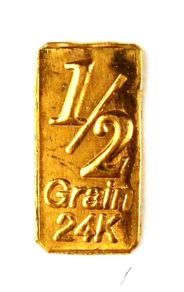 LOT 10 X 1/2 GRAIN .9999 FINE 24K GOLD BULLION BAR "BANK FAILURE"- IN COA CARD