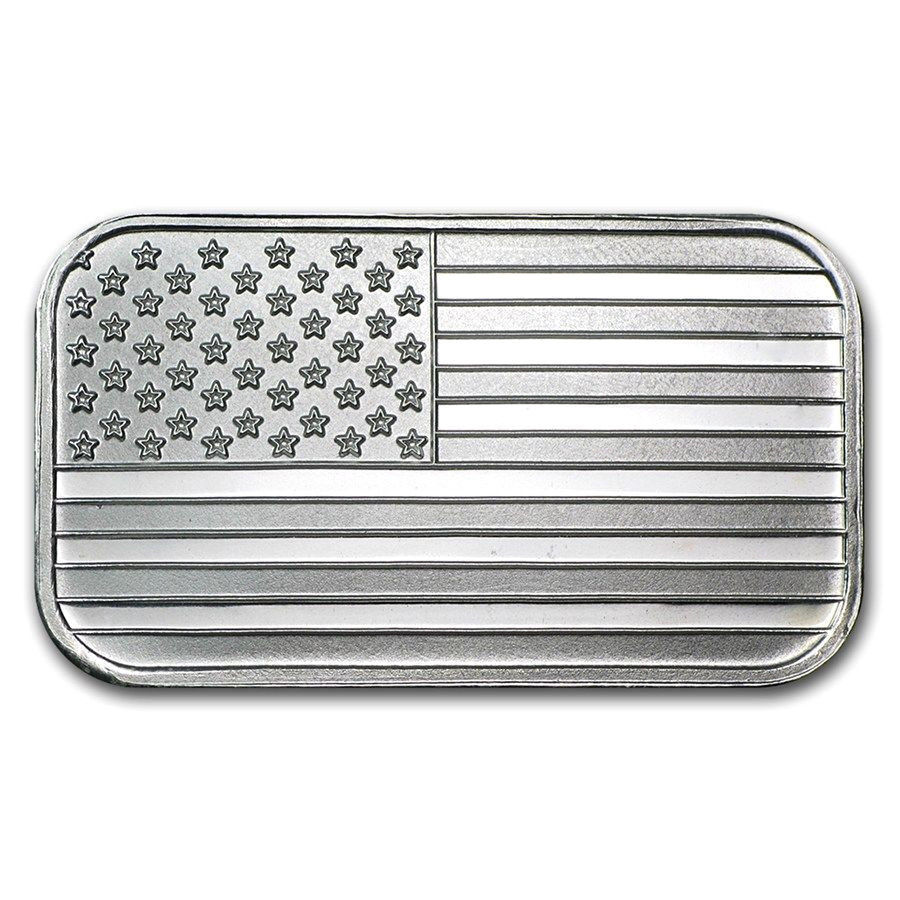 1 TROY OZ .999 SILVER AMERICAN FLAG BAR BU + 50 PIECE ALASKAN PURE GOLD NUGGETS - Liquidbullion