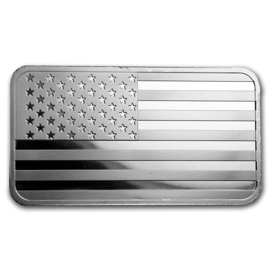 5 TROY OZ .999 SILVER AMERICAN FLAG BAR BU + 10 PIECE ALASKAN PURE GOLD NUGGETS - Liquidbullion