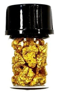 2.000 GRAMS AUSTRALIAN NATURAL PURE GOLD NUGGETS #6 MESH WITH BOTTLE (#AUB600)