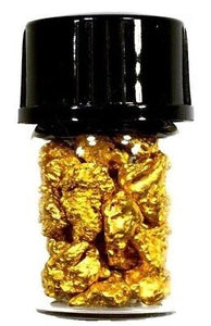 1.550 GRAMS AUSTRALIAN NATURAL PURE GOLD NUGGETS #6 MESH WITH BOTTLE (#AUB600)