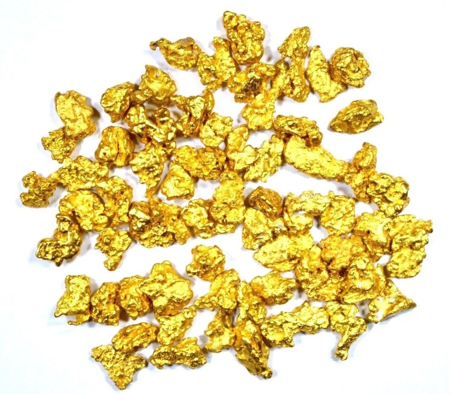 2.000 GRAMS AUSTRALIAN NATURAL PURE GOLD NUGGETS #6 MESH WITH BOTTLE (#AUB600)