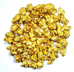 3.000 GRAMS AUSTRALIAN NATURAL PURE GOLD NUGGETS #6 MESH WITH BOTTLE (#AUB600)