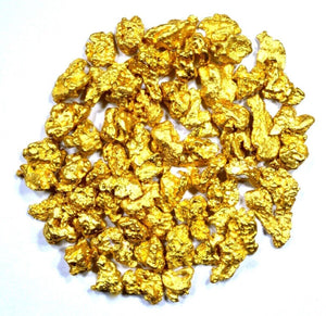 2.000 GRAMS AUSTRALIAN NATURAL PURE GOLD NUGGETS #6 MESH WITH BOTTLE (#AUB600)