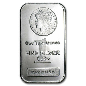 1 TROY OZ .999 SILVER MORGAN BAR BU + 10 PIECE ALASKAN PURE GOLD NUGGETS - Liquidbullion