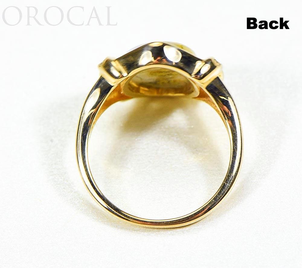 Gold Quartz Ladies Ring "Orocal" RL1107DQ Genuine Hand Crafted Jewelry - 14K Gold Casting