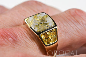 Gold Quartz Ring "Orocal" RM747Q Genuine Hand Crafted Jewelry - 14K Gold Casting
