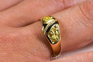 Gold Nugget Ladies Ring "Orocal" RL1064DN Genuine Hand Crafted Jewelry - 14K Casting