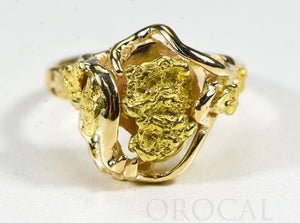 Gold Nugget Ladies Ring "Orocal" RL232 Genuine Hand Crafted Jewelry - 14K Casting