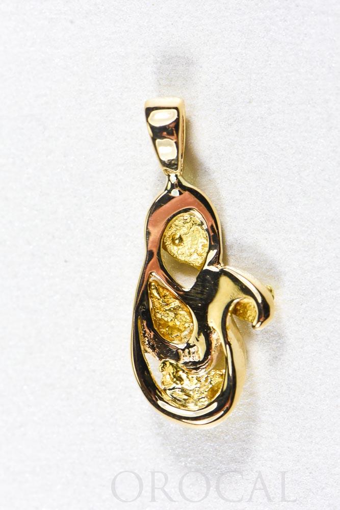 Gold Nugget Pendant "Orocal" PN283X Genuine Hand Crafted Jewelry - 14K Gold Yellow Gold Casting