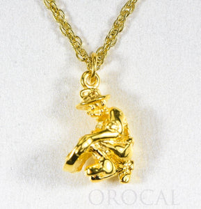 Gold Nugget Gold Miner Charm "Orocal" CGML Genuine Hand Crafted Jewelry - 14K Gold Yellow Gold Casting
