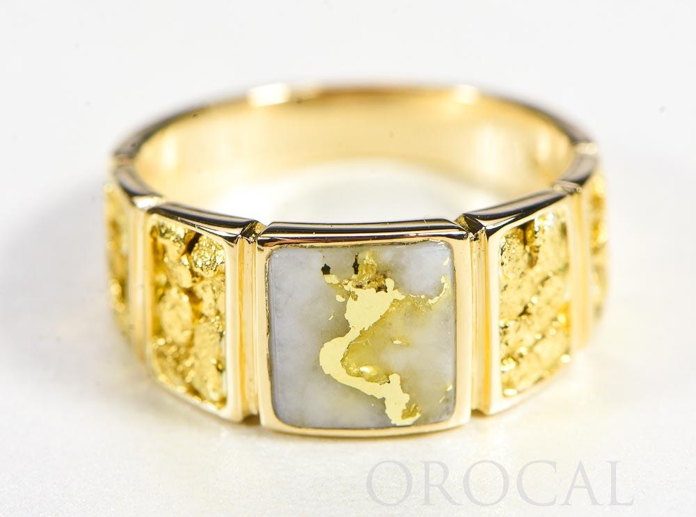 Gold Quartz Ladies Ring "Orocal" RL1046NQ Genuine Hand Crafted Jewelry - 14K Gold Casting