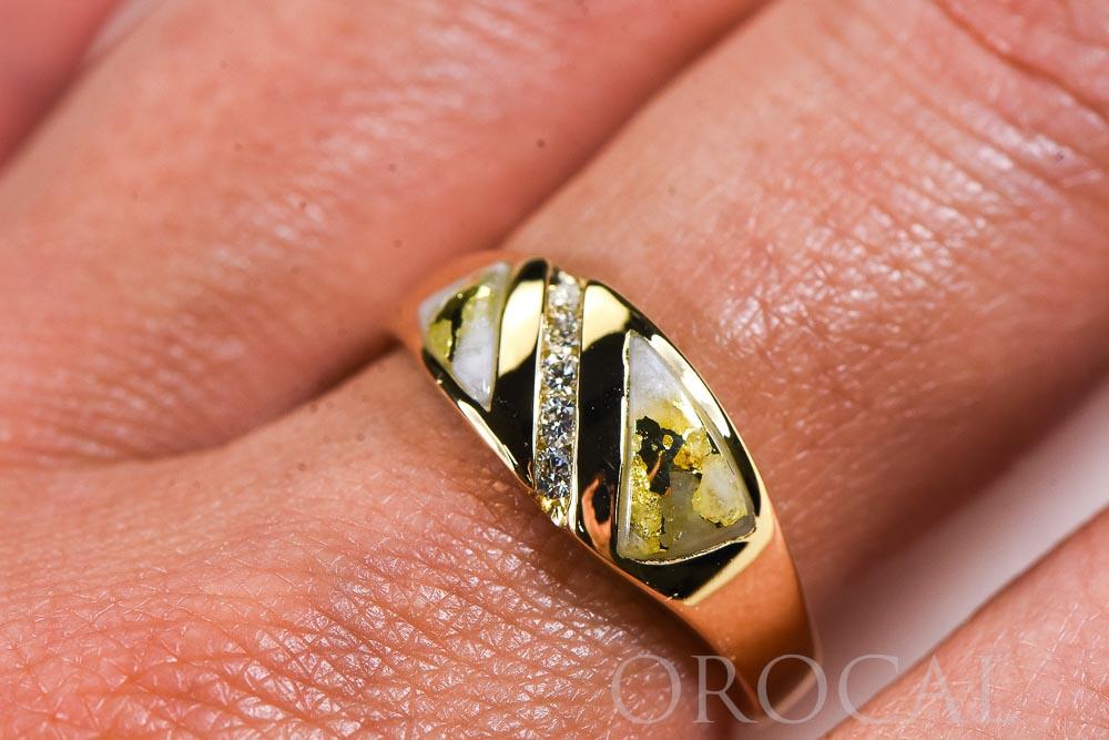 Gold Quartz Ladies Ring "Orocal" RL1068DQ Genuine Hand Crafted Jewelry - 14K Gold Casting