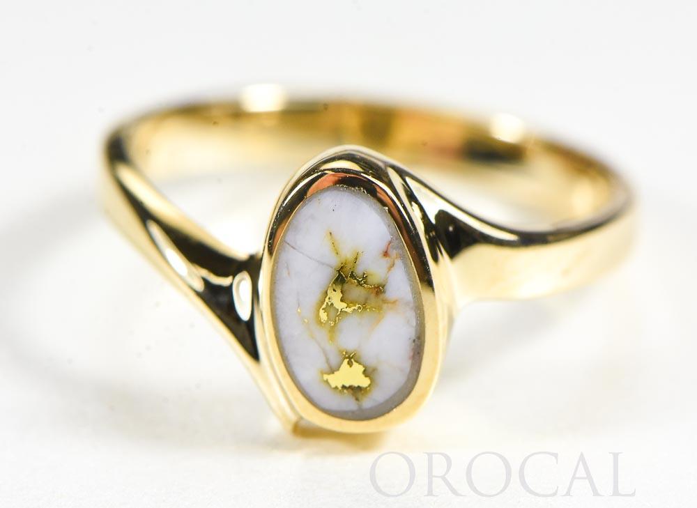 Gold Quartz Ladies Ring "Orocal" RL1027Q Genuine Hand Crafted Jewelry - 14K Gold Casting
