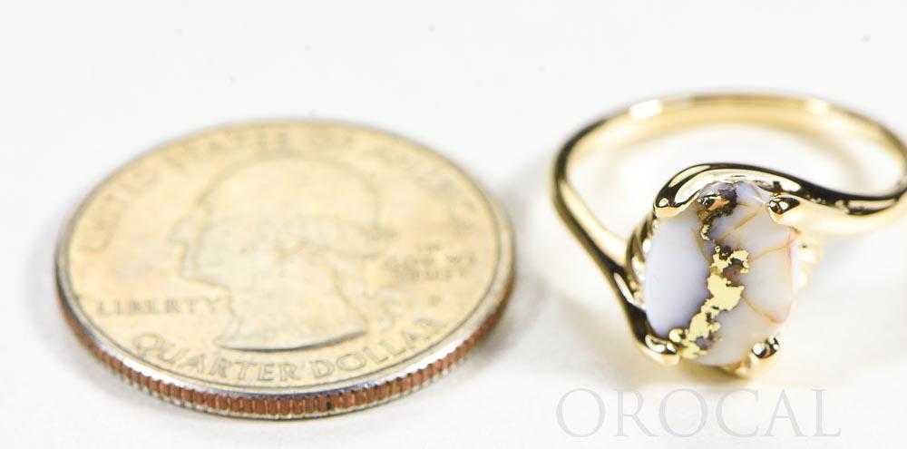 Gold Quartz Ladies Ring "Orocal" RL1010Q Genuine Hand Crafted Jewelry - 14K Gold Casting