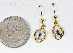 Gold Quartz Earrings "Orocal" EN805XSQ/WD Genuine Hand Crafted Jewelry - 14K Gold Casting
