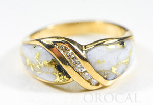 Gold Quartz Ring "Orocal" RL782D15Q Genuine Hand Crafted Jewelry - 14K Gold Casting
