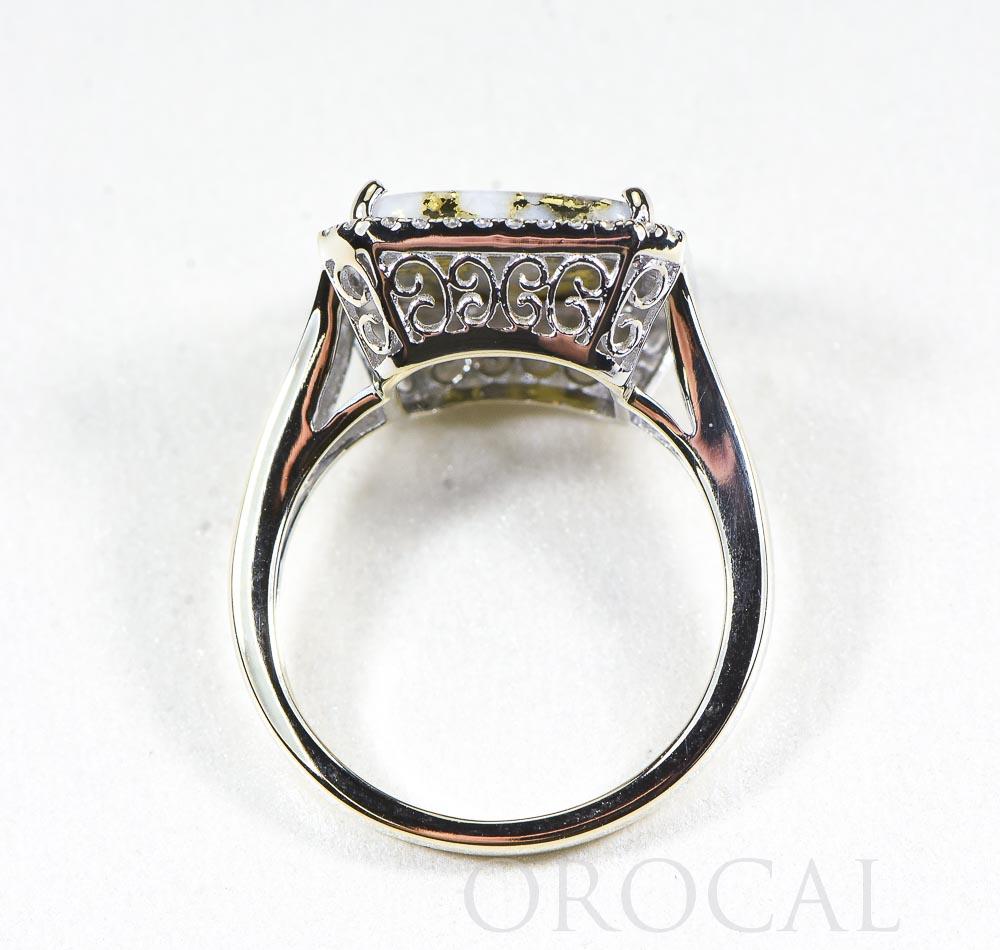 Gold Quartz Ring "Orocal" RL1180DQ Genuine Hand Crafted Jewelry - 14K White Gold Casting - Liquidbullion