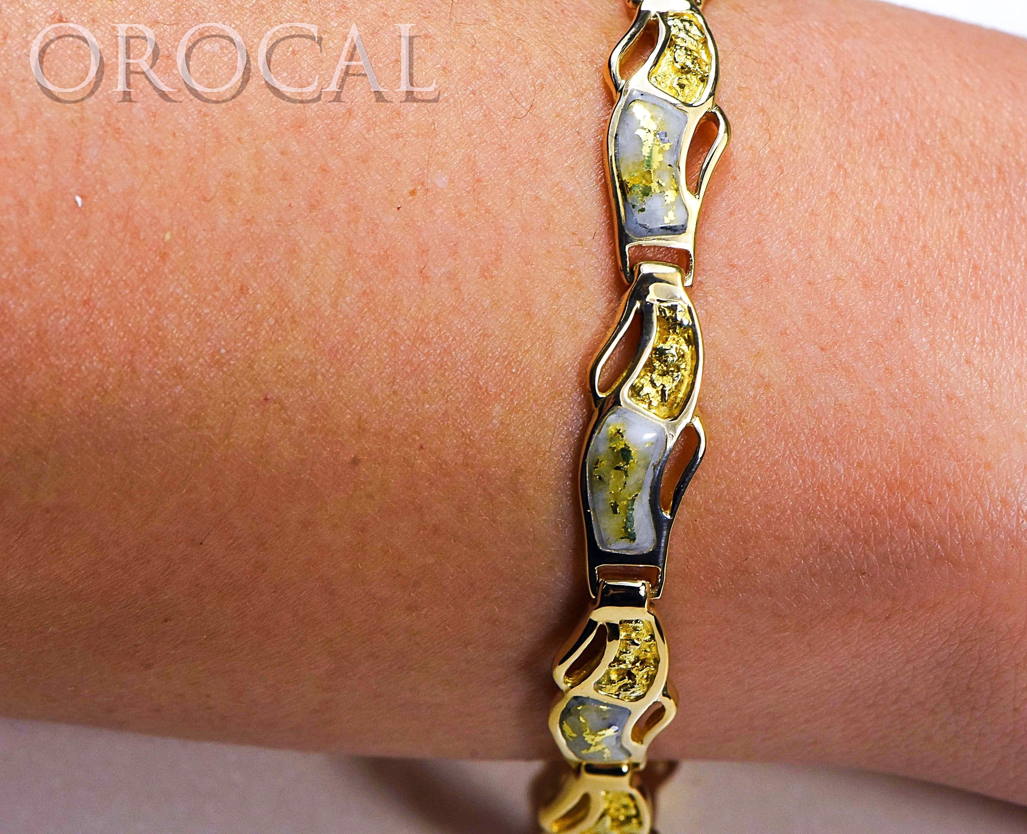 Gold Quartz Bracelet "Orocal" BWB24OLQ Genuine Hand Crafted Jewelry - 14K Gold Casting