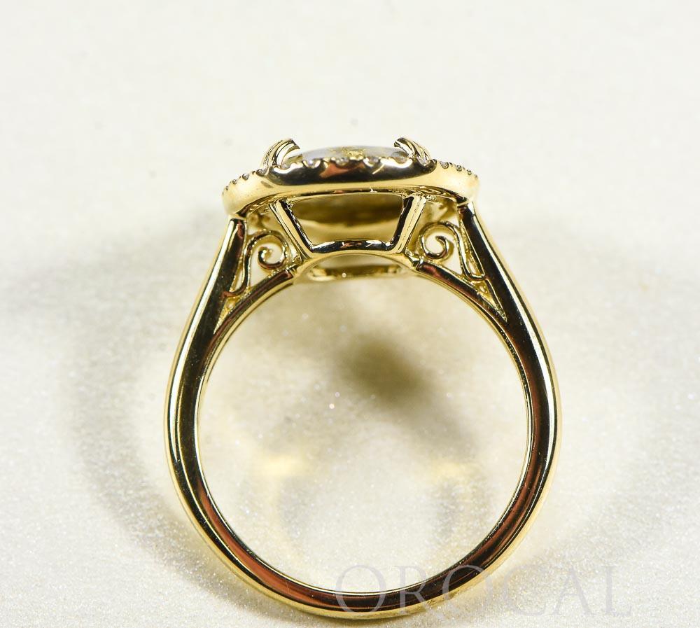 Gold Quartz Ladies Ring "Orocal" RL1182DQ Genuine Hand Crafted Jewelry - 14K Gold Casting - Liquidbullion