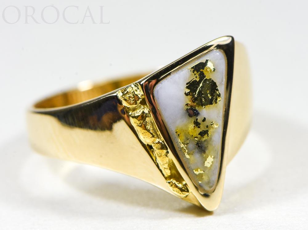Gold Quartz Ring "Orocal" RLL1024NQ Genuine Hand Crafted Jewelry - 14K Gold Casting
