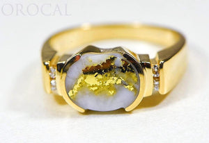 Gold Quartz Ladies Ring "Orocal" RLDL4D6Q Genuine Hand Crafted Jewelry - 14K Gold Casting - Liquidbullion