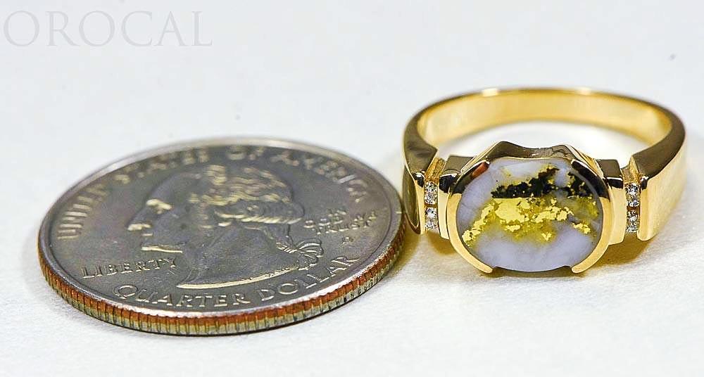 Gold Quartz Ladies Ring "Orocal" RLDL4D6Q Genuine Hand Crafted Jewelry - 14K Gold Casting - Liquidbullion
