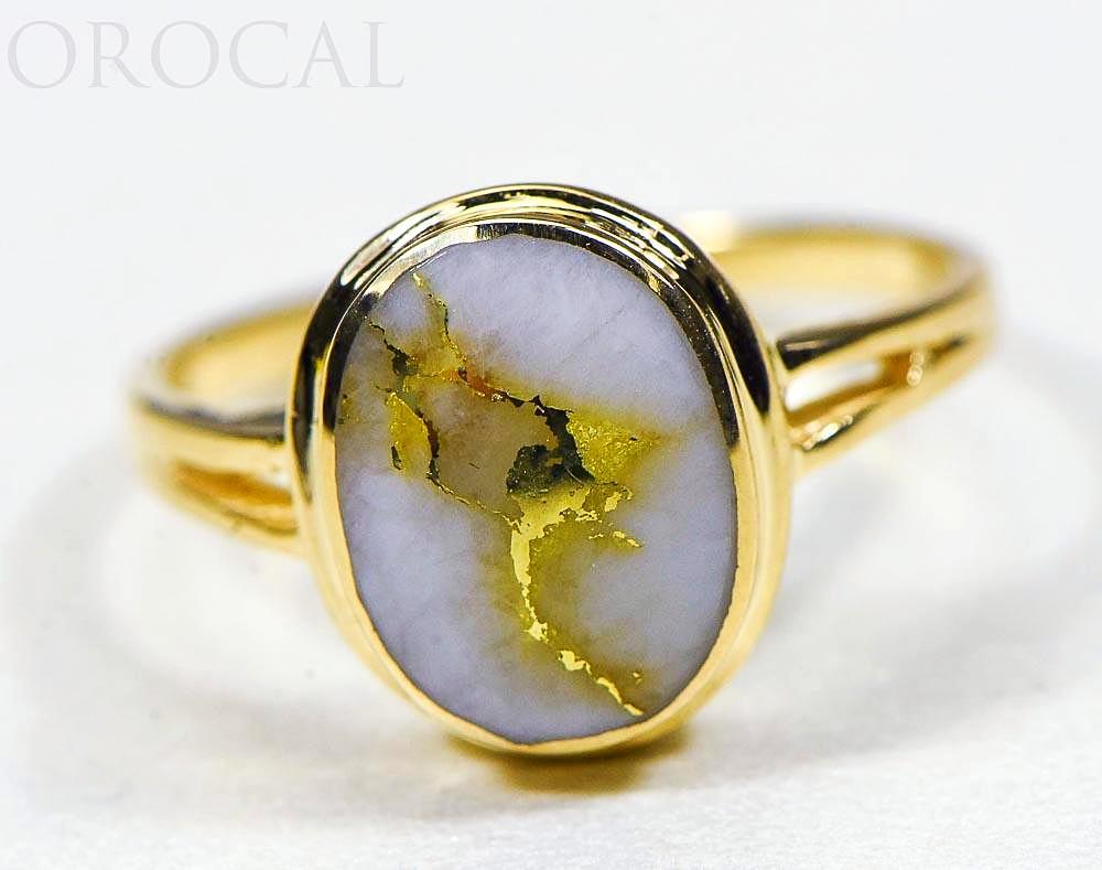 Gold Quartz Ladies Ring "Orocal" RLL1348Q Genuine Hand Crafted Jewelry - 14K Gold Casting