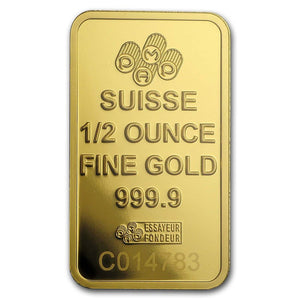 1/2 OZ PAMP SUISSE .9999 LADY FORTUNA VERISCAN GOLD BAR