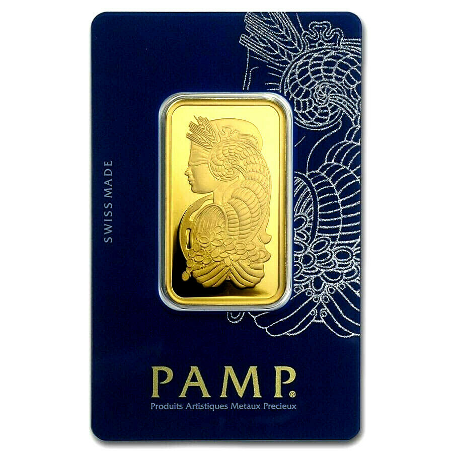 1 TROY OZ PAMP SUISSE .9999 LADY FORTUNA VERISCAN GOLD BAR - Liquidbullion