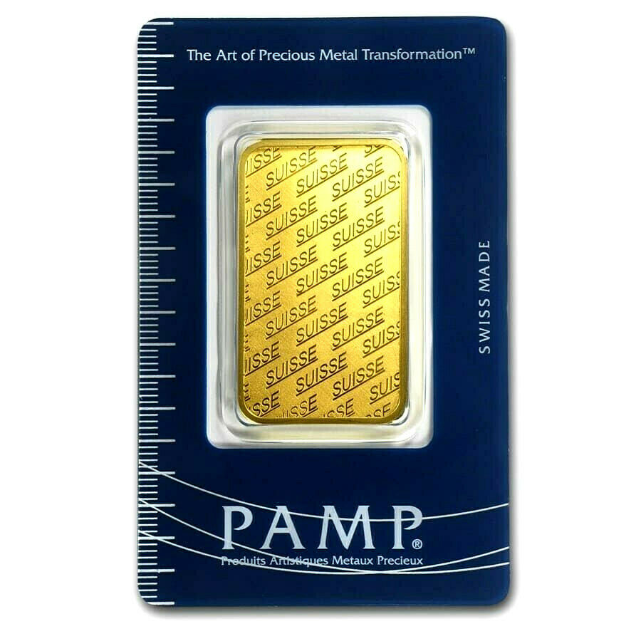 1 TROY OZ PAMP SUISSE .9999 GOLD BAR NEW DESIGN - Liquidbullion