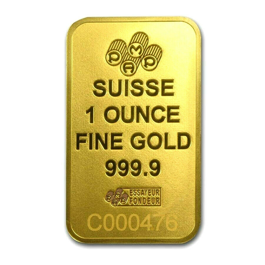 1 TROY OZ PAMP SUISSE .9999 GOLD BAR NEW DESIGN - Liquidbullion